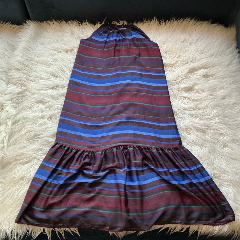 Banana‎ Republic Halter Striped Flounce Midi Dress - Picture 2 of 5